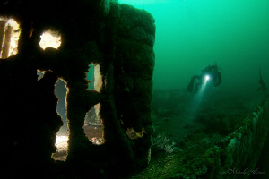 Wreck of the Ruby E., San Diego by Matthew Fischbach 